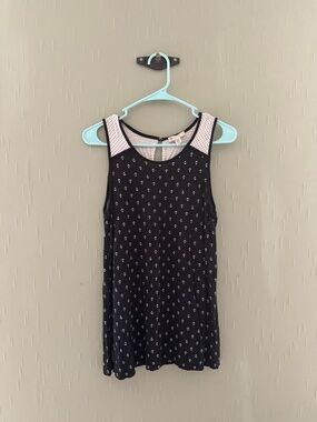 Lila Rose Black Tank with Pink Mesh Yoke